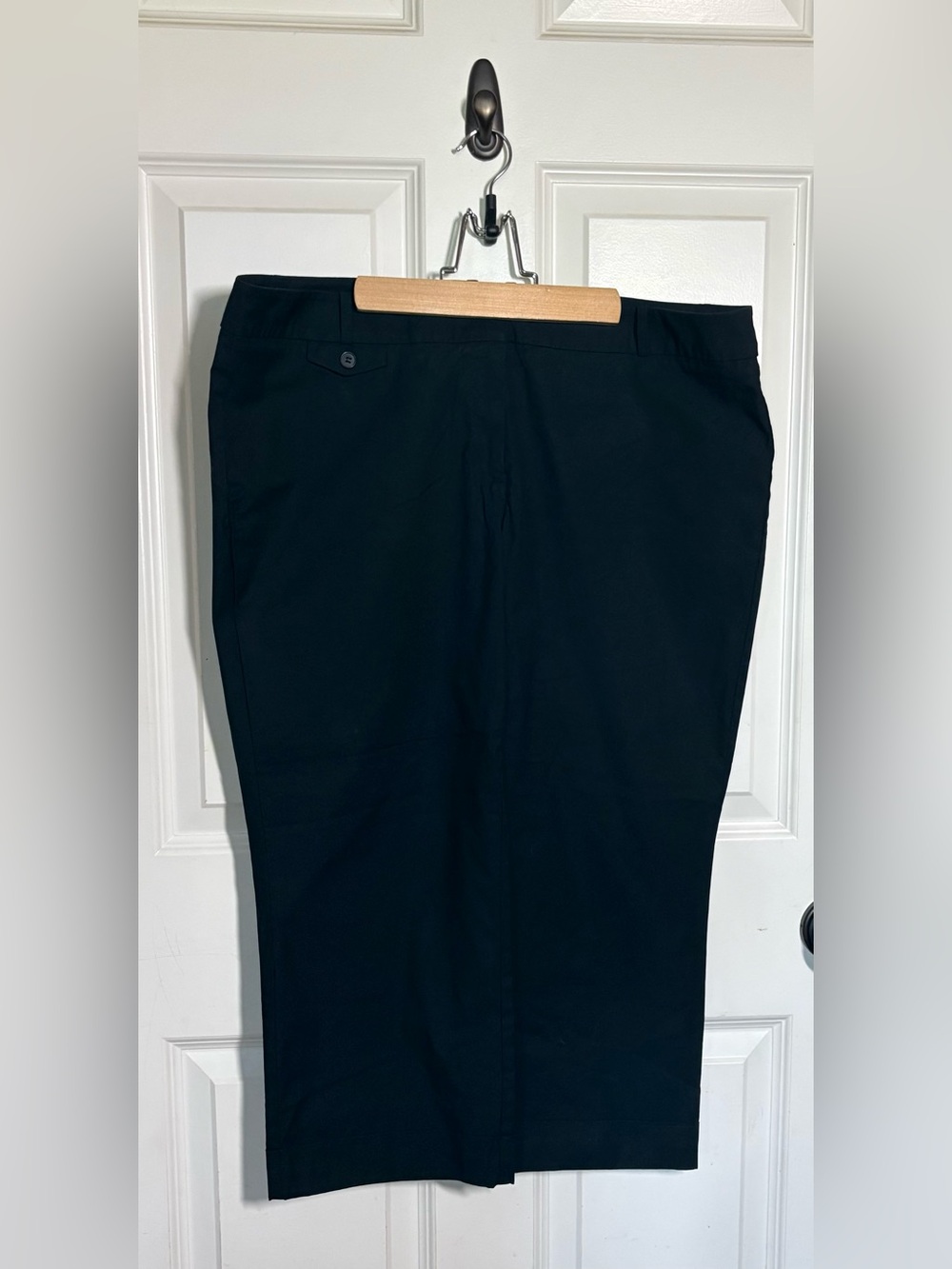 Black Chino Crop Pants
